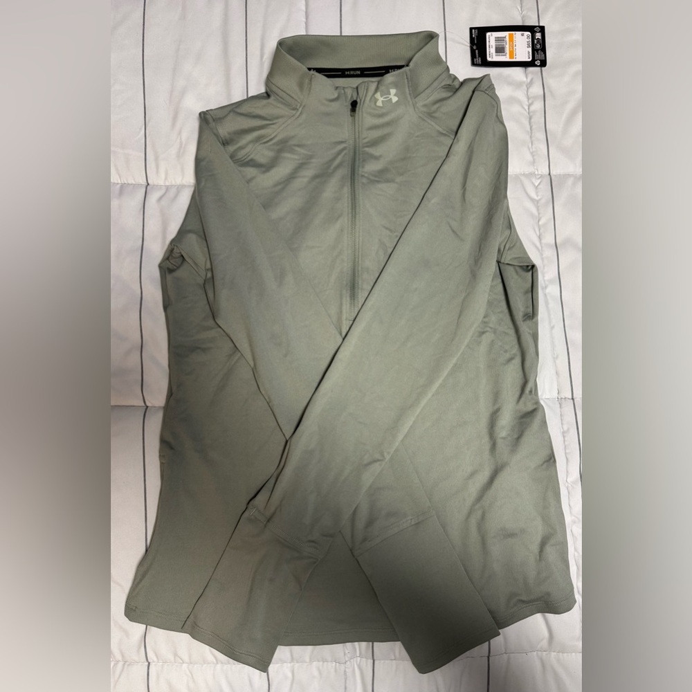 Under Armour Sage Green Quarter-Zip Pullover